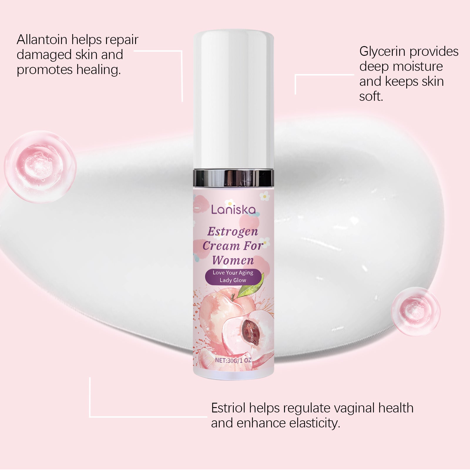 Women's Estrogen Intimate Care Cream for Dryness Relief