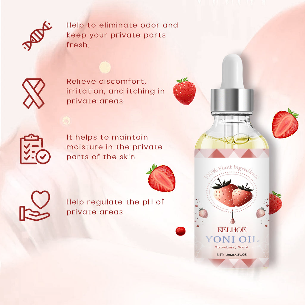 Strawberry Yoni Oil for Women - Natural Feminine Care Oil