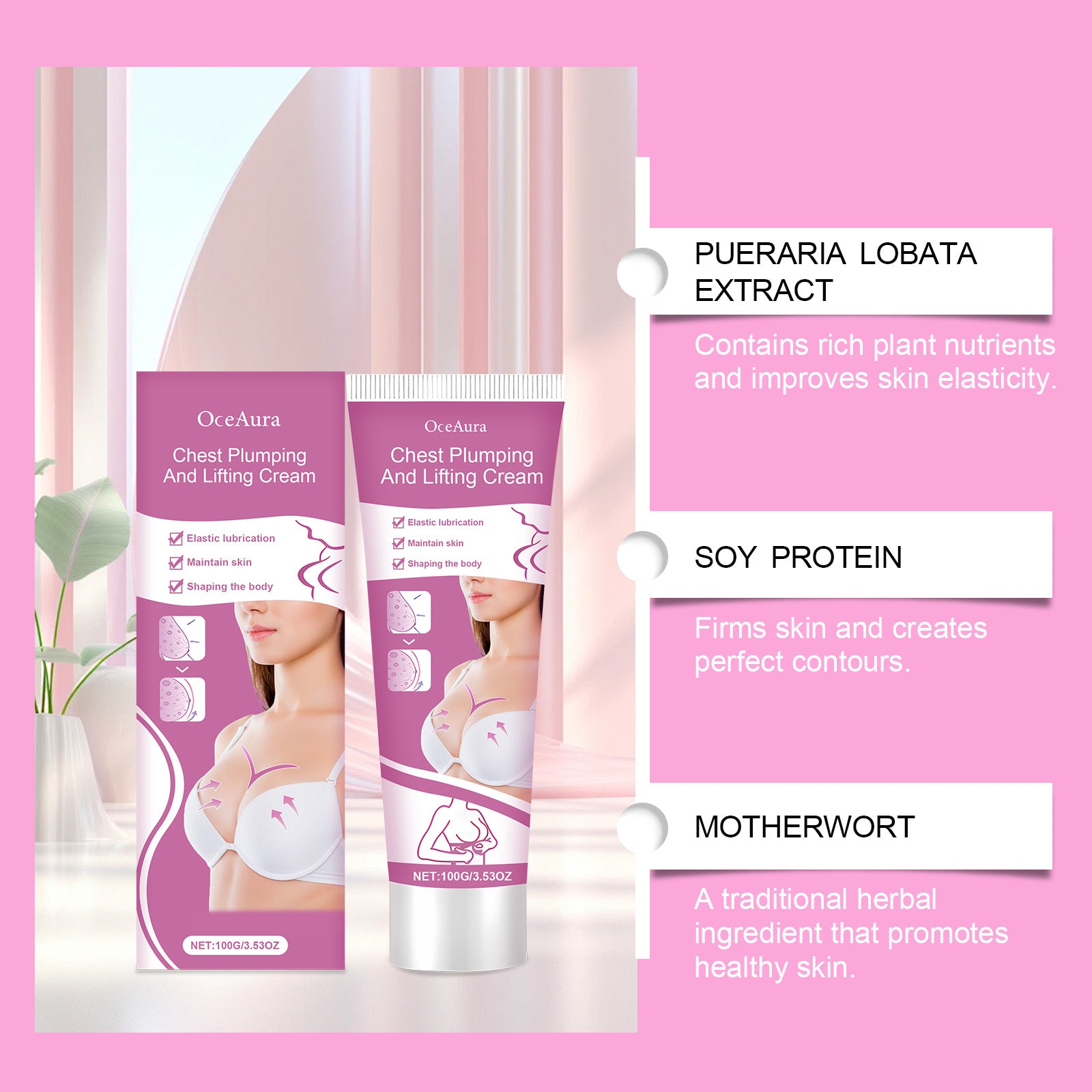 Chest Plumping Lifting Massage Cream with Vitamin E