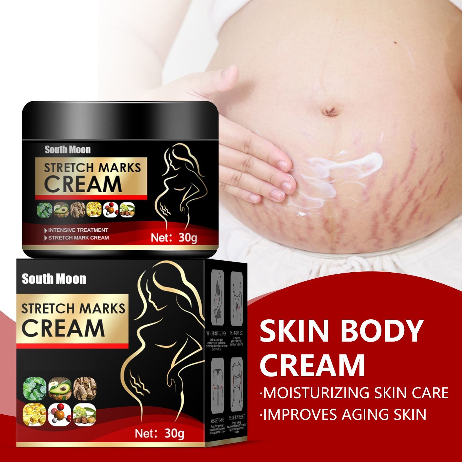 Stretch Marks Cream for Women - Nourish & Firm Skin