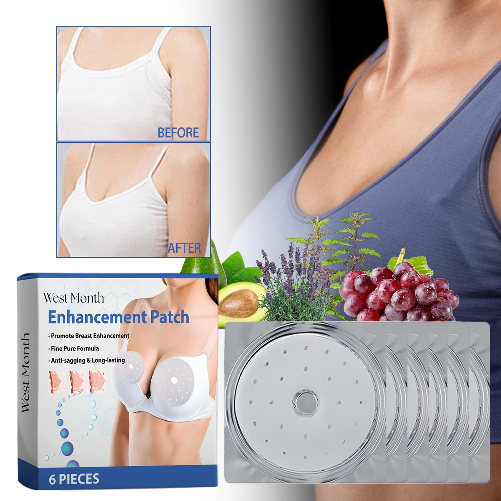 Natural Breast Enhancement Patch for Firming & Lifting