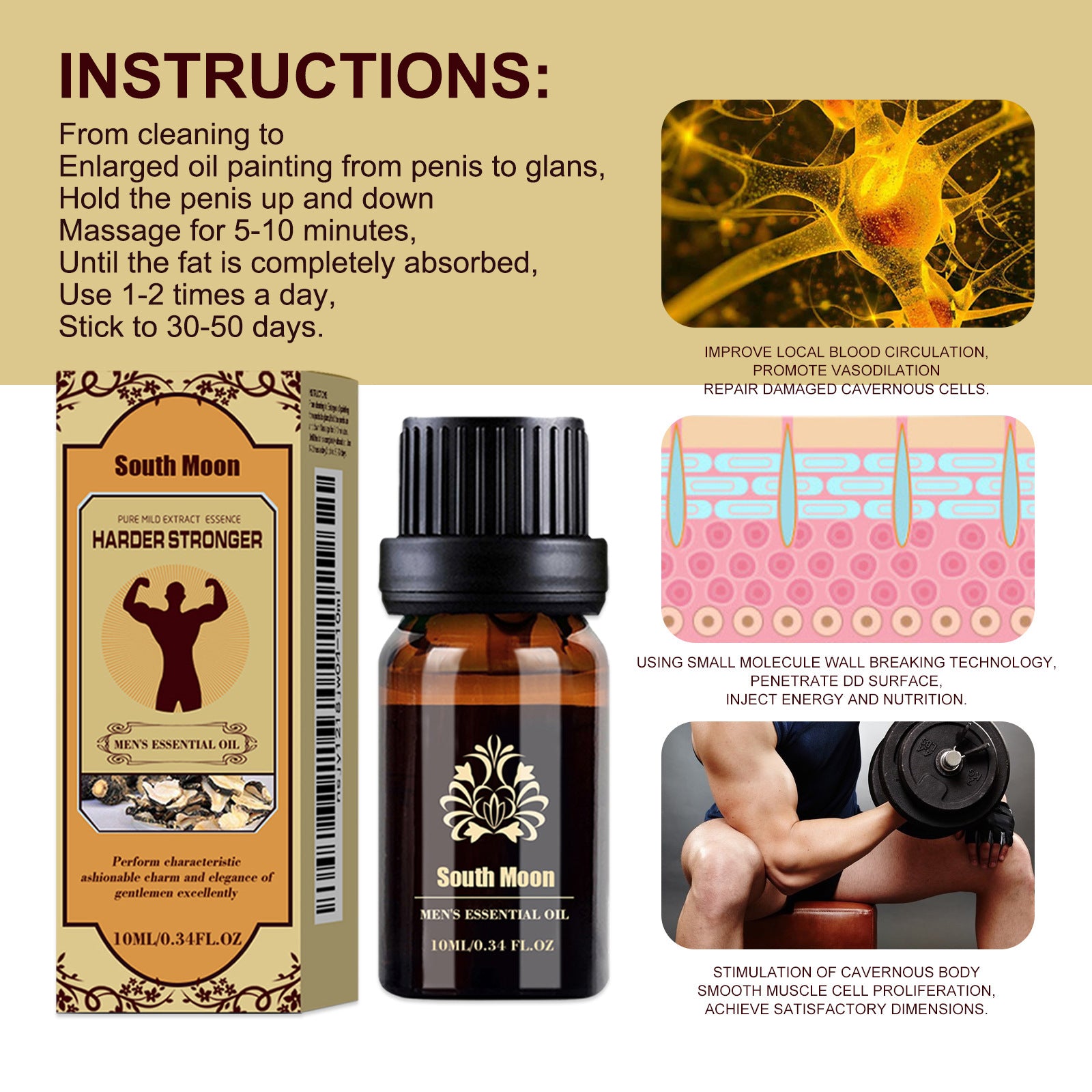 Men's Care Essential Oil - Jojoba & Ophiopogon Massage Oil 10ml