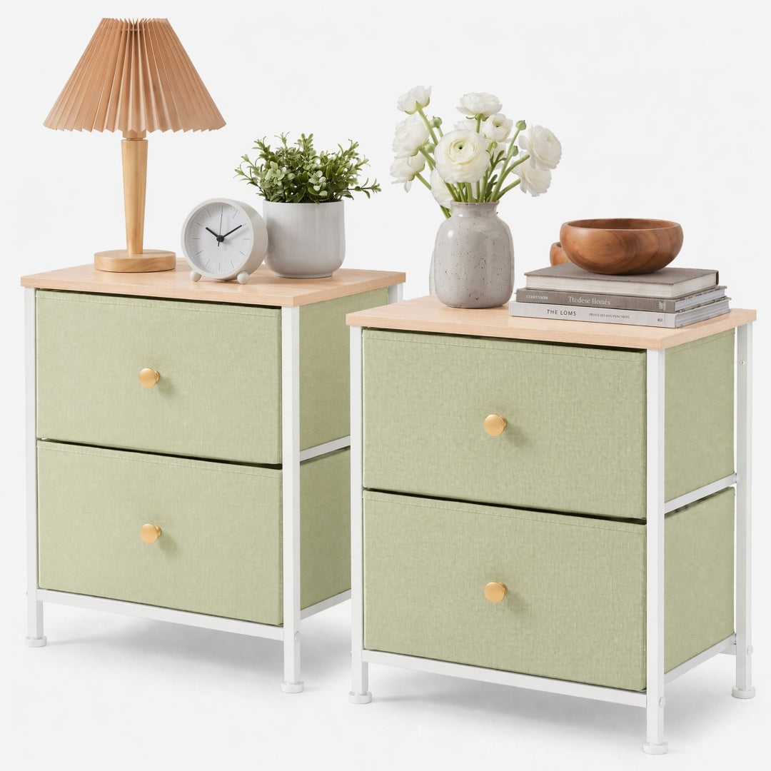 Double Drawer Bedside Table - Perfect Drawer Organizer