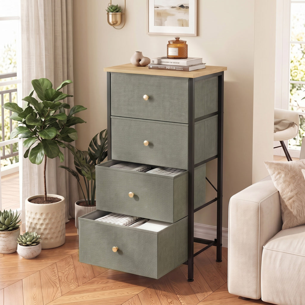 4-Drawer Storage Cabinet - Perfect Drawer Organizer for Any Room