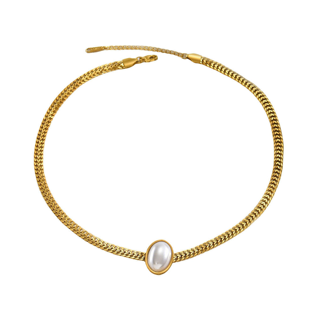 Unique Exaggerated Flat Snake Bone Chain Necklace for Women