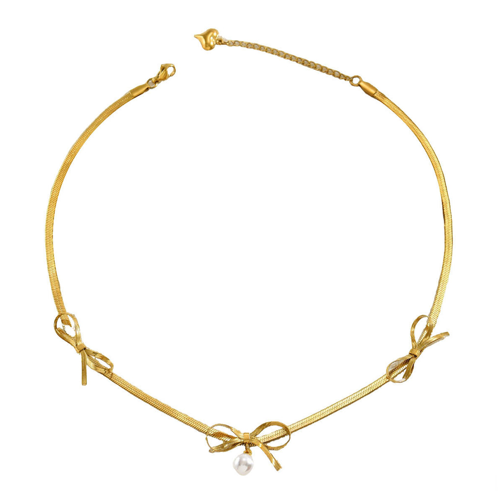 Cross-Border European Style Necklaces for Women - Bow Pendant