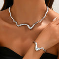 Stylish Cross-Border Choker & Bracelet Jewelry Set for Women