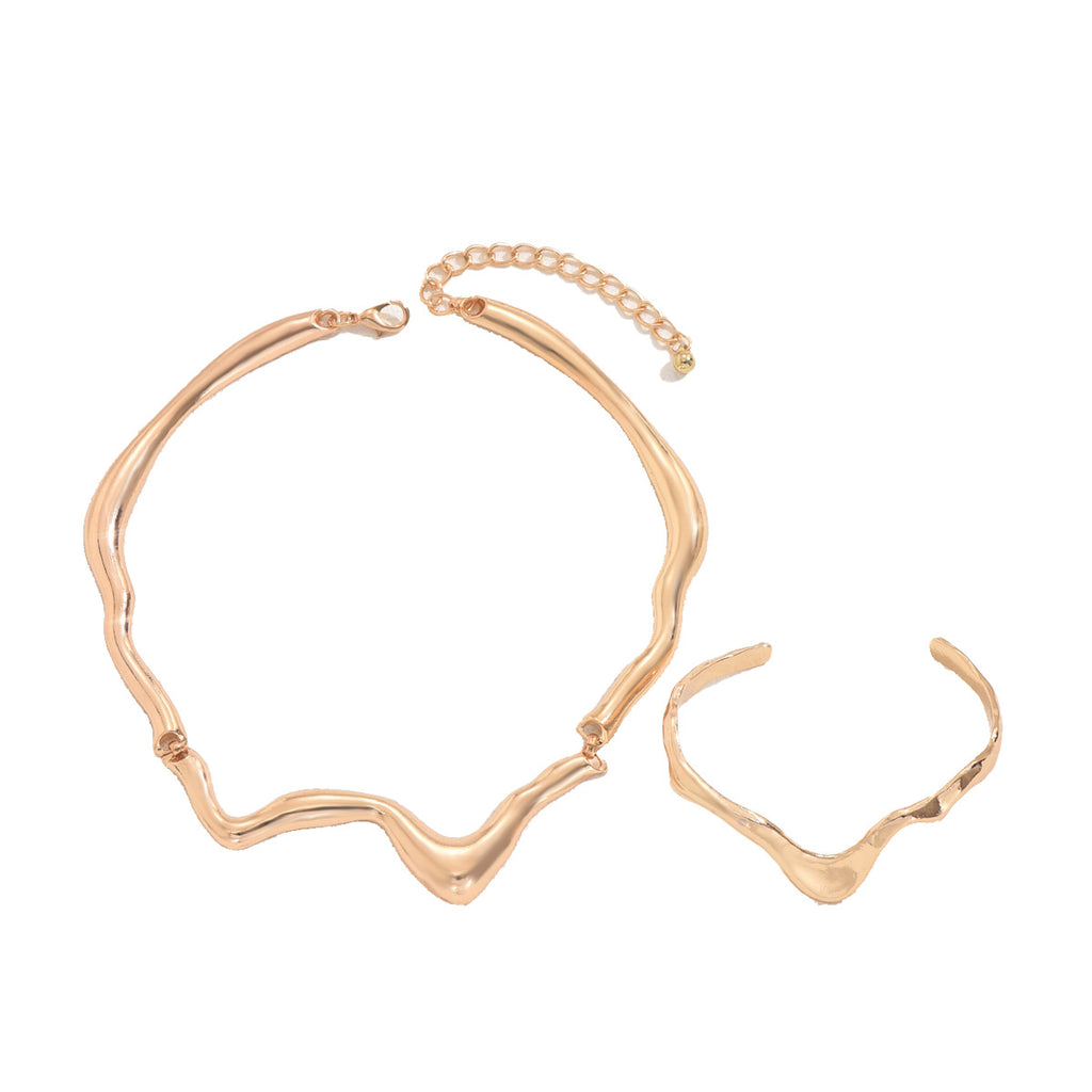 Stylish Cross-Border Choker & Bracelet Jewelry Set for Women
