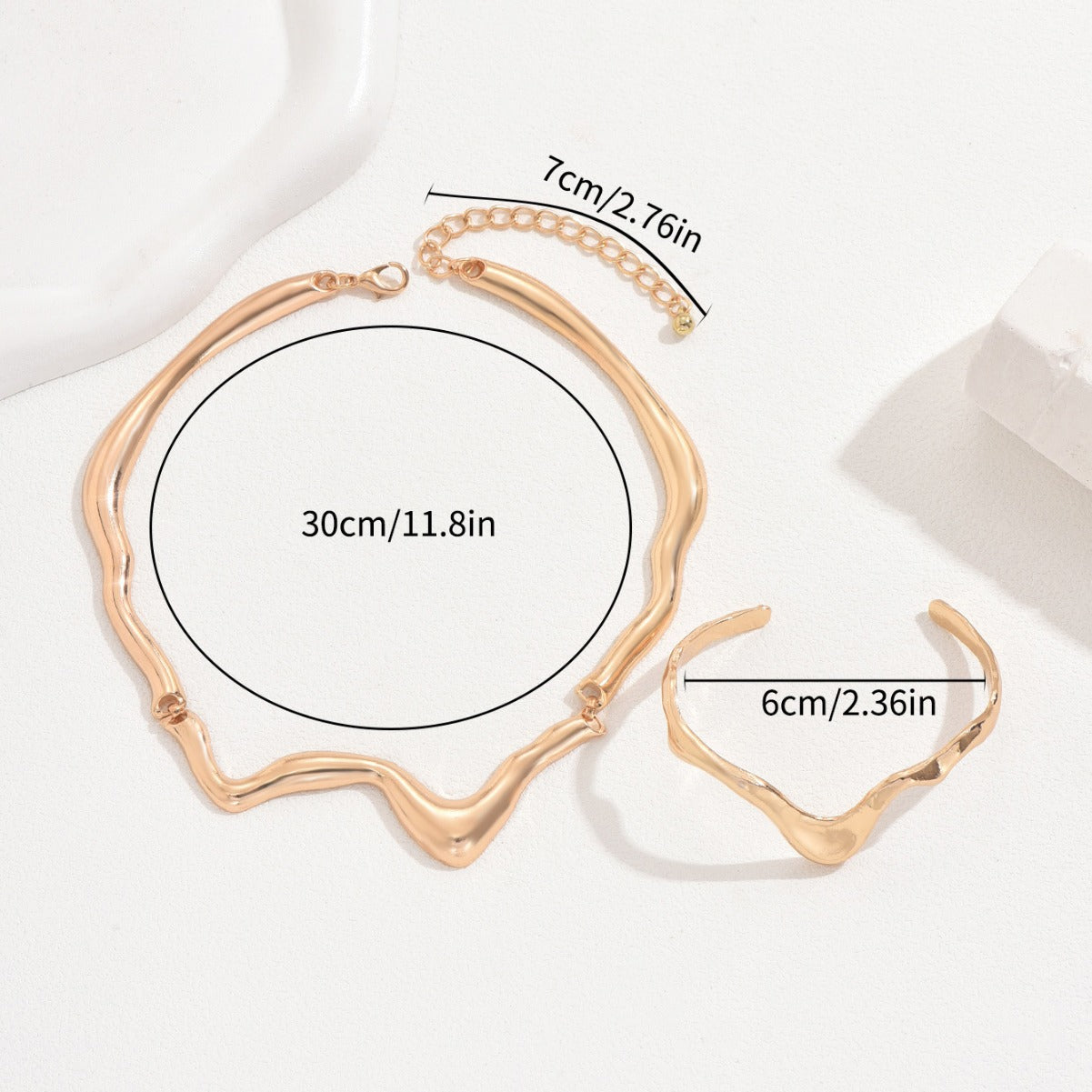 Stylish Cross-Border Choker & Bracelet Jewelry Set for Women