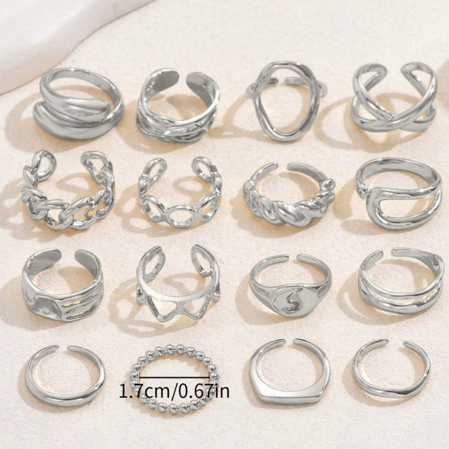 Light Luxury Stacking Rings Jewelry Set for Women