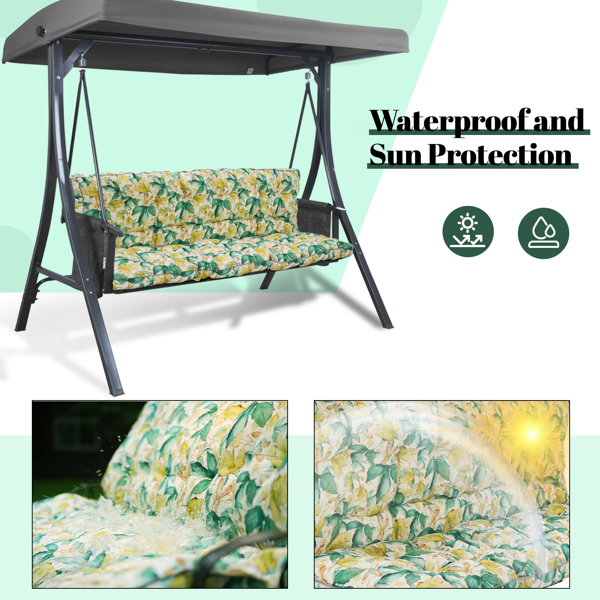 Comfortable Outdoor Swing Cushions 63 Inch - Waterproof & Thick