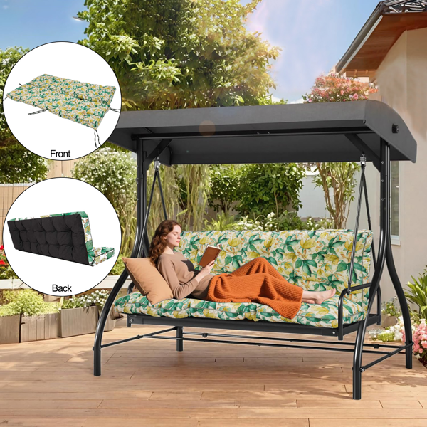 Comfortable Outdoor Swing Cushions 63 Inch - Waterproof & Thick