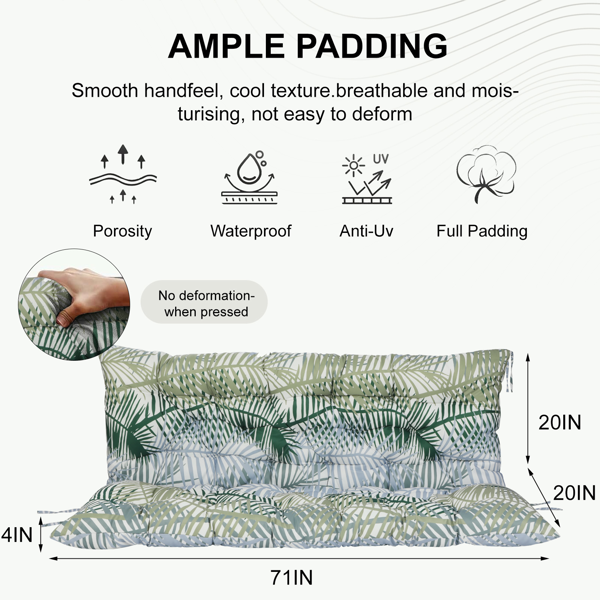 Outdoor Swing Cushions 70 Inch - Comfortable Meditation Cushion