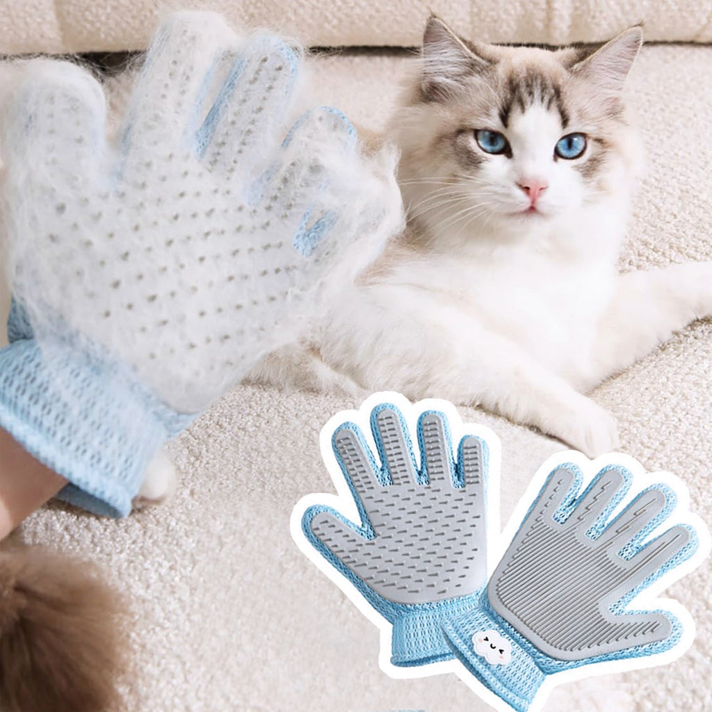 2in1 Double Sided Pet Grooming Glove for Cats & Dogs