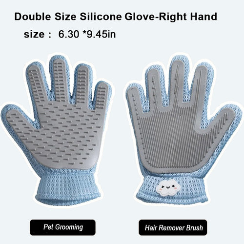 2in1 Double Sided Pet Grooming Glove for Cats & Dogs