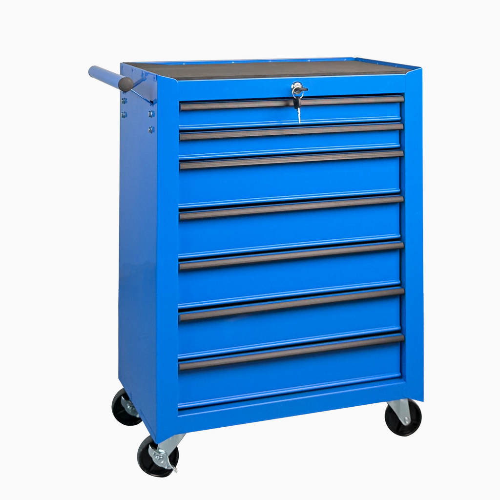 7-Drawer Rolling Tool Storage Cabinet with Detachable Top Toolbox