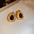 Elegant Medieval Vintage Earrings for Women - Silver Needle Design