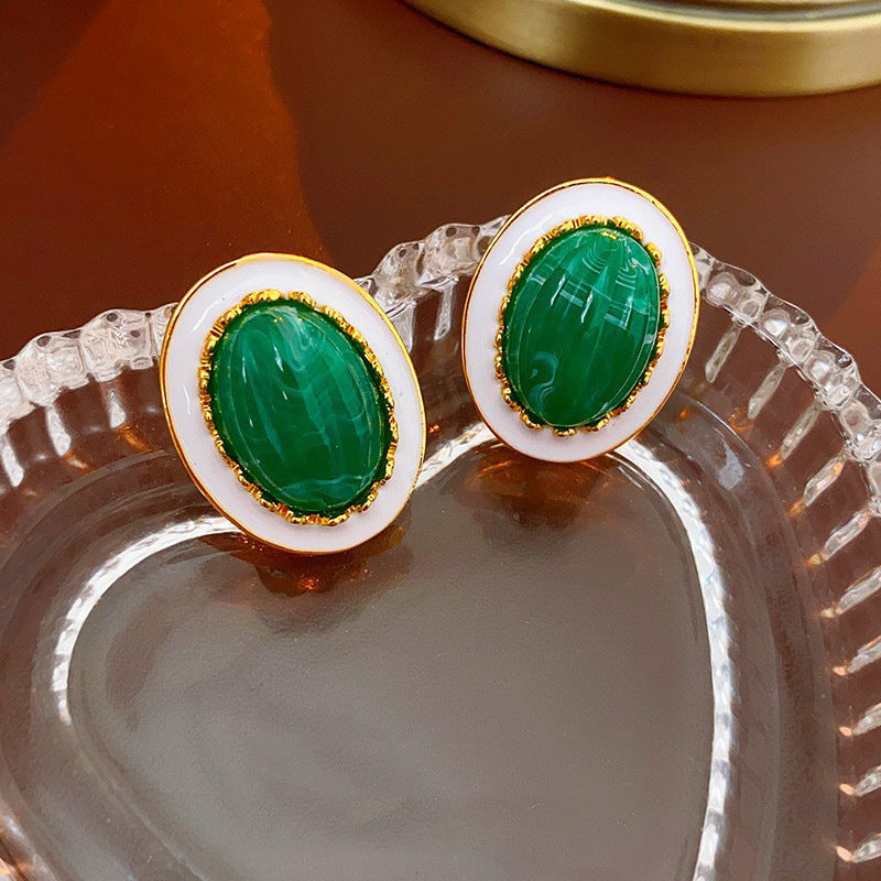 Retro Vintage Earrings for Women - Elegant French Style Studs