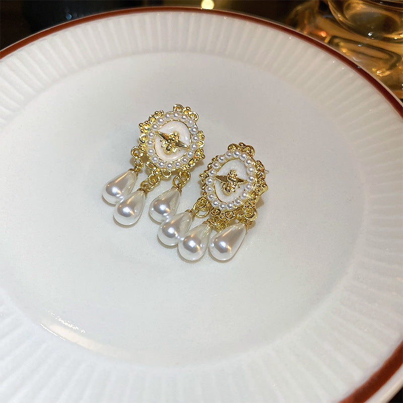 Retro Vintage Earrings for Women - Elegant French Style Studs