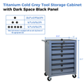 7-Drawer Rolling Tool Storage Cabinet - Titanium Cold Grey
