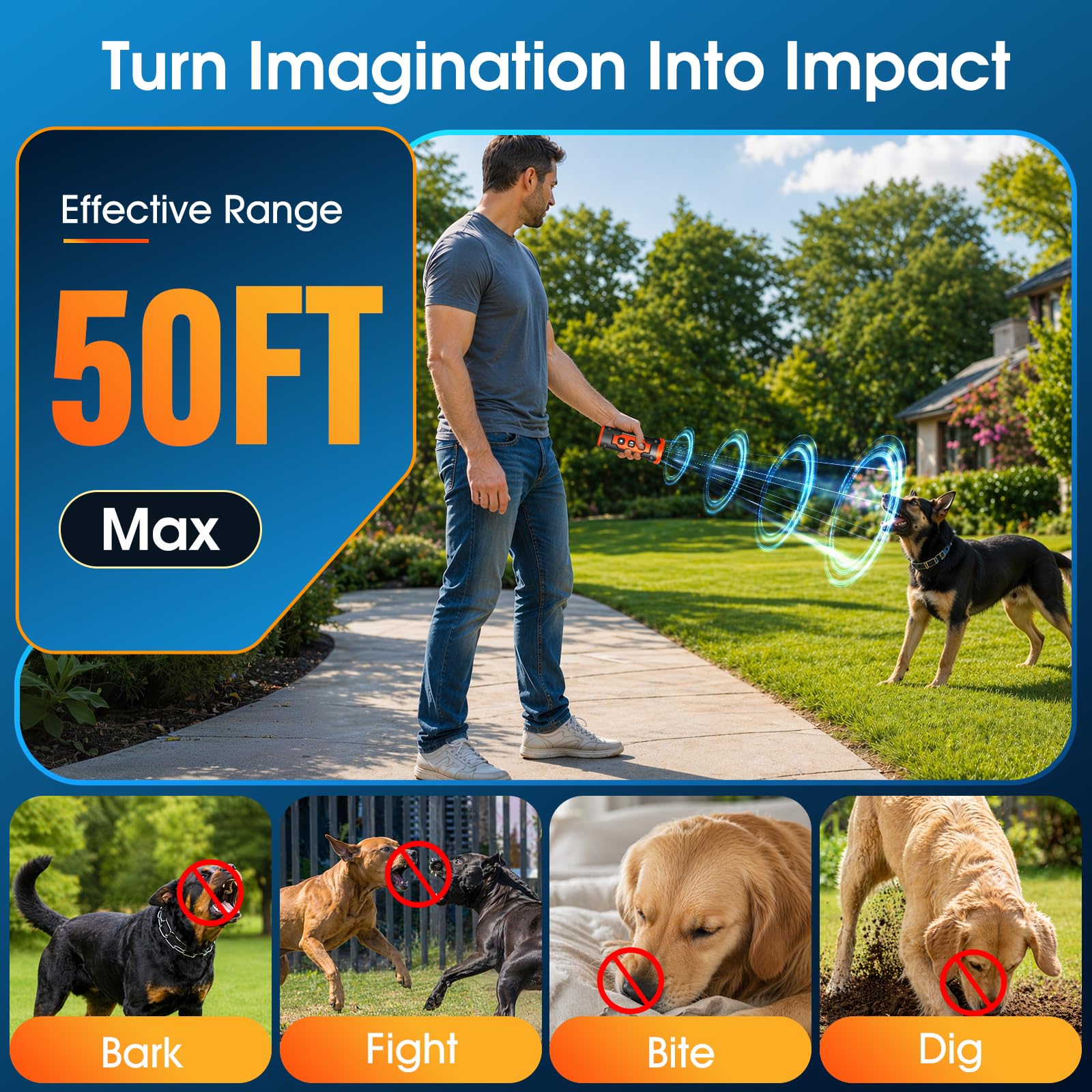 Effective Dog Bark Deterrent Device with Ultrasonic Technology