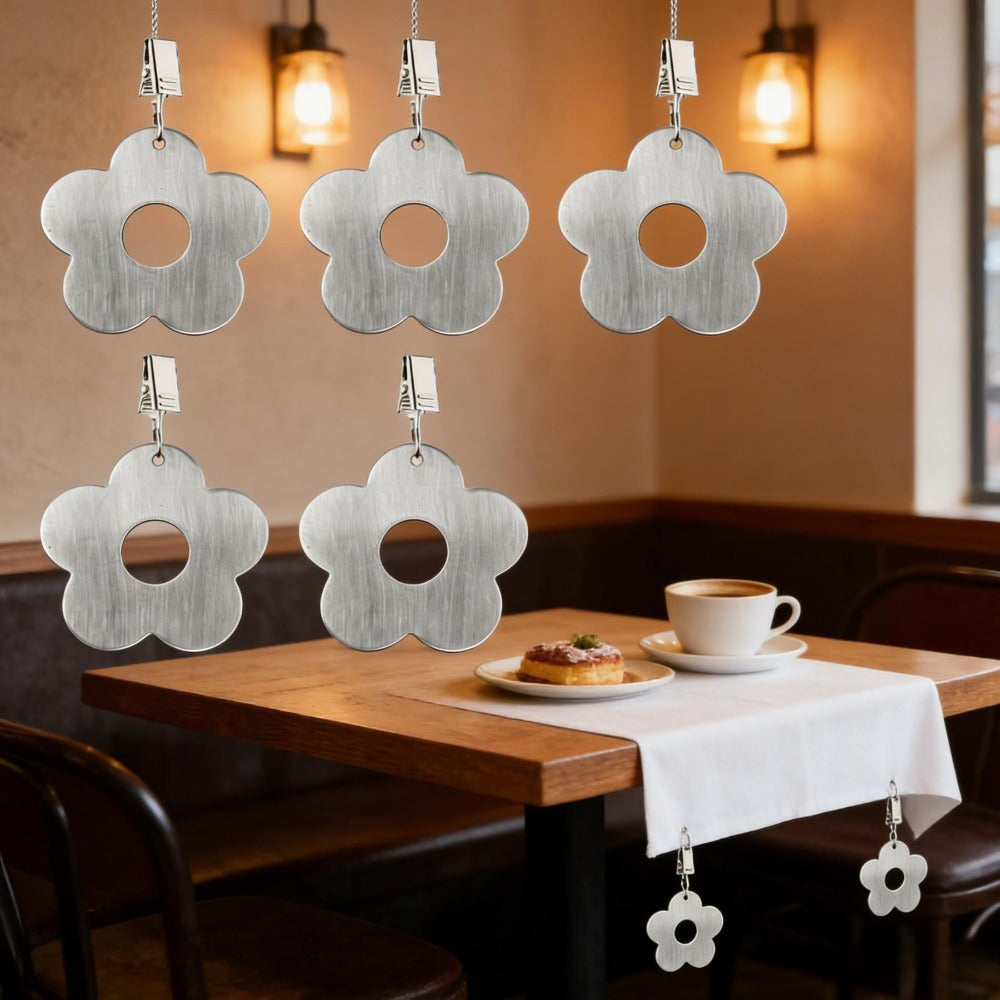 Set of 5 Flower Tablecloth Weights for Elegant Decor