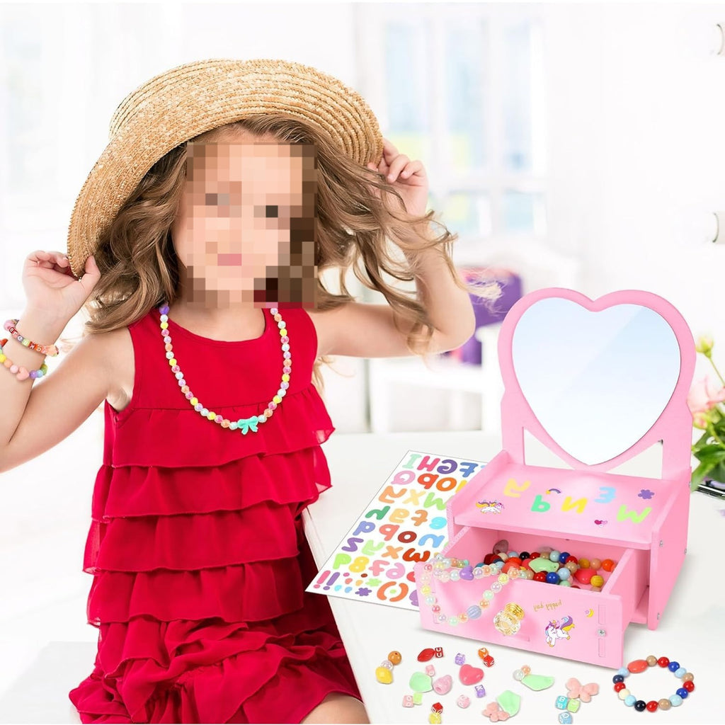 Heart-Shaped Makeup Organizer Craft Set for DIY Fun