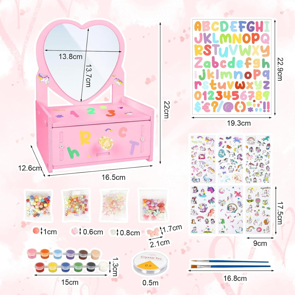 Heart-Shaped Makeup Organizer Craft Set for DIY Fun