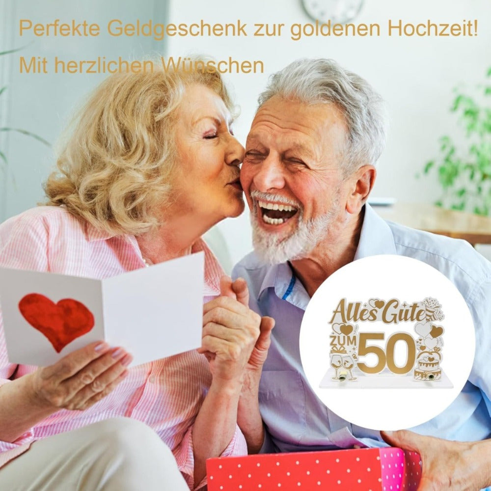 Golden Wedding Anniversary Money Gift for 50th Celebration