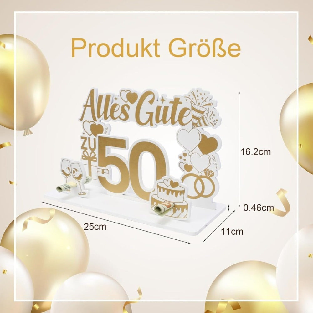 Golden Wedding Anniversary Money Gift for 50th Celebration