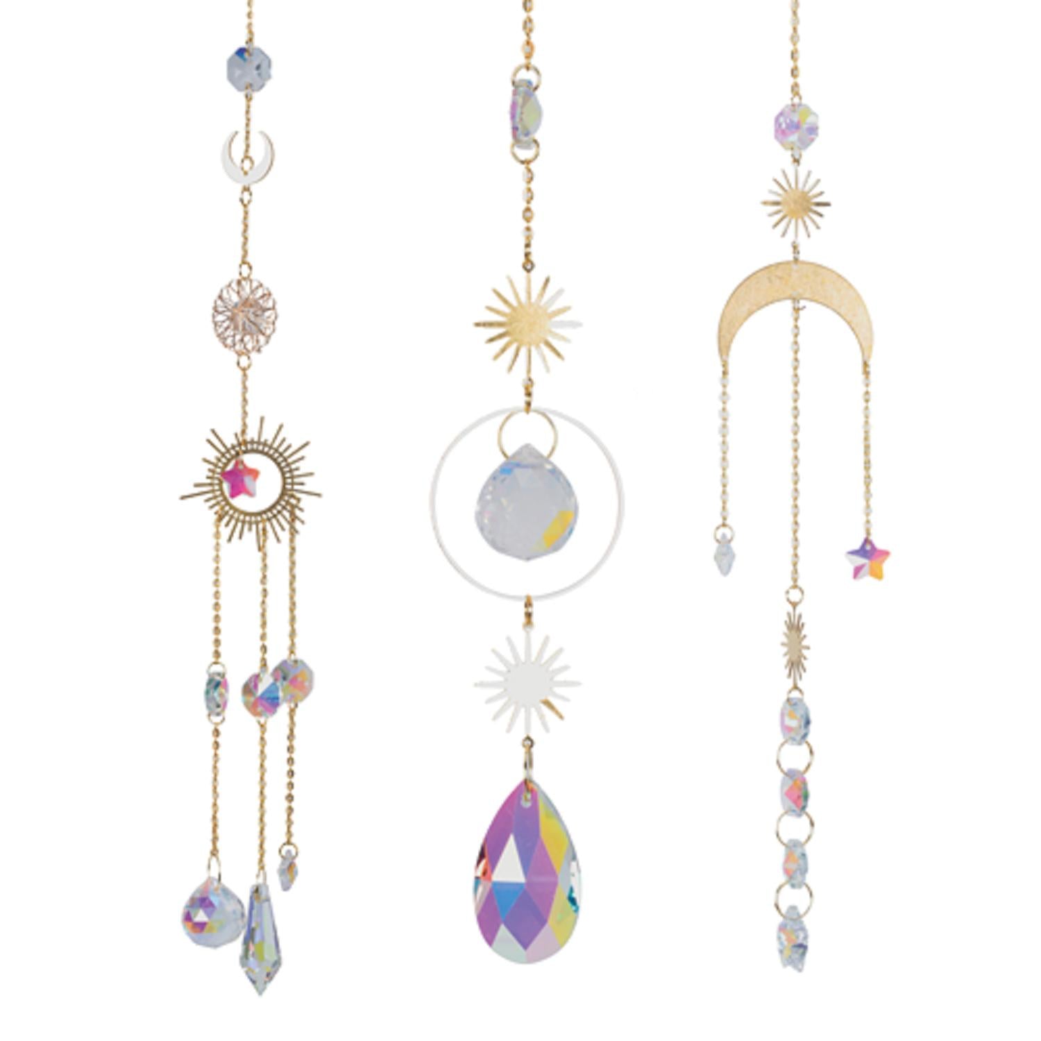 Sun Catcher Crystal Window Ornament Set for Light-Filled Rooms