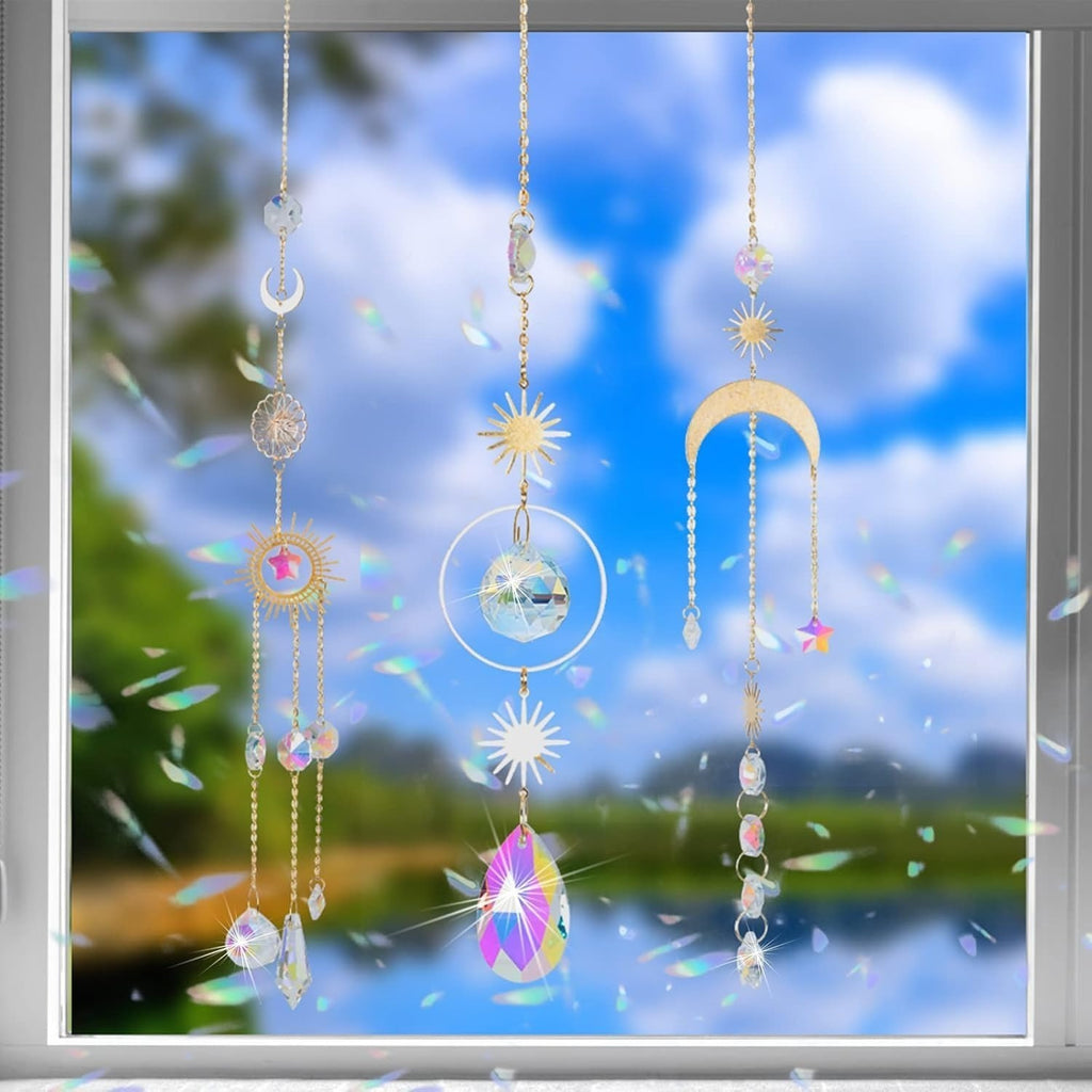 Sun Catcher Crystal Window Ornament Set for Light-Filled Rooms