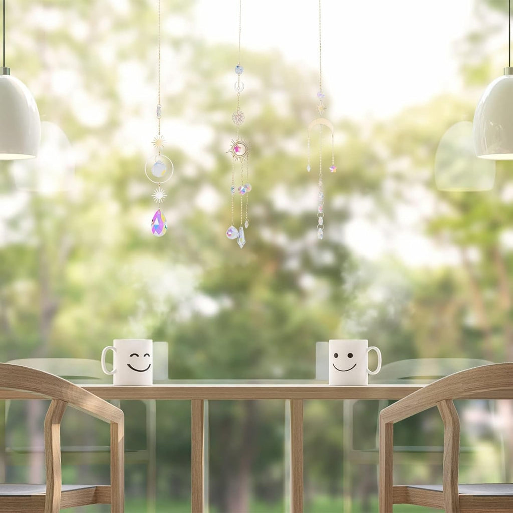 Sun Catcher Crystal Window Ornament Set for Light-Filled Rooms