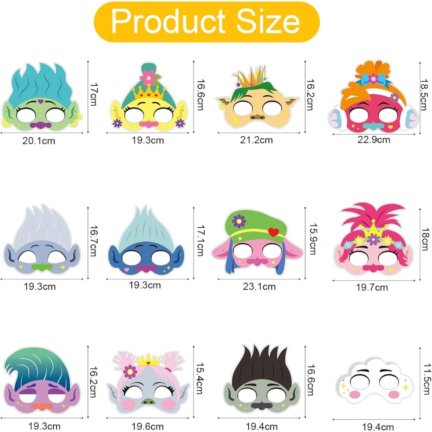 50-Piece Craft Set with 24 Paper Masks and Rhinestones