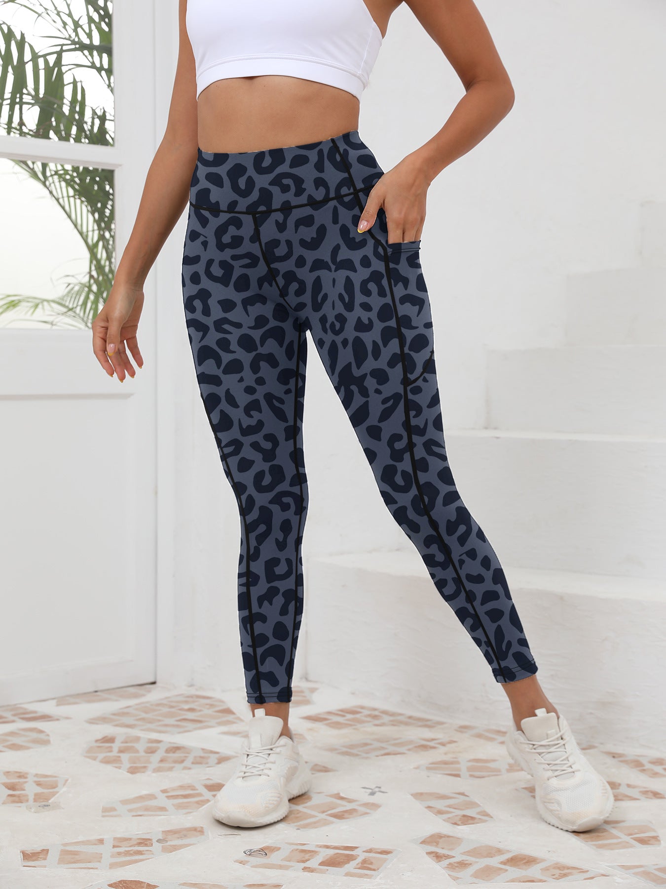 Women's New Leopard Print High-Waisted Yoga Pants