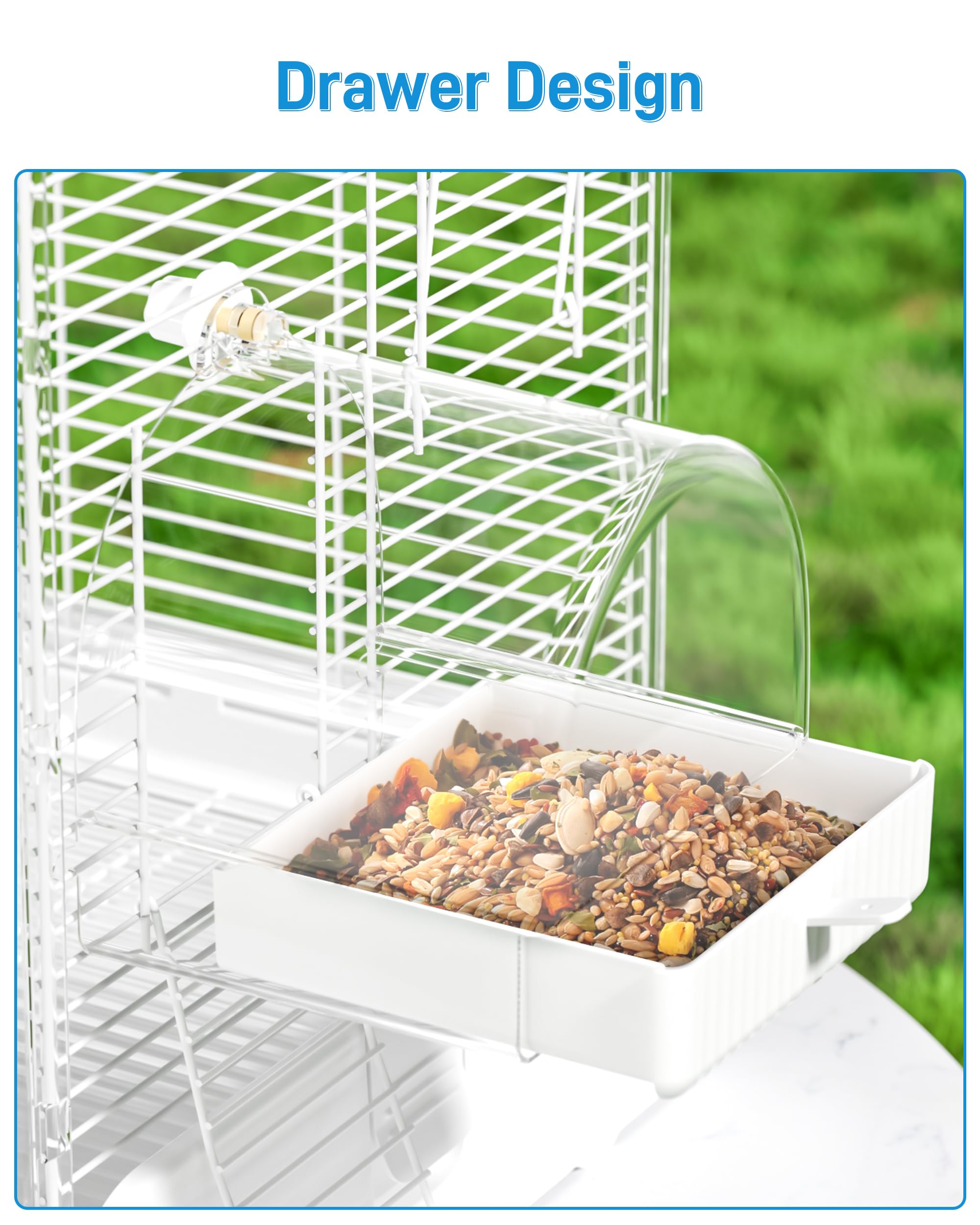 Hanging Bird Bath for Cage - 3 in 1 Multifunctional Accessory