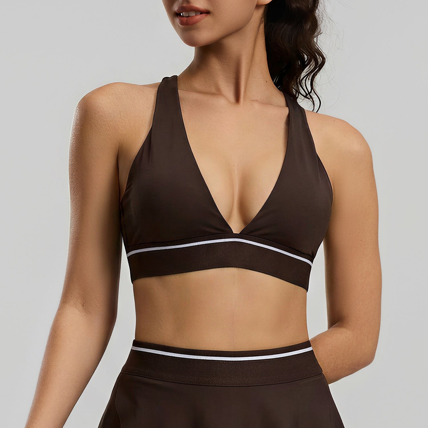 Women's Tight Yoga Bra with Beautiful Back Design