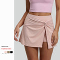 High-waisted Pleated Tennis Skirt With Twisted Design