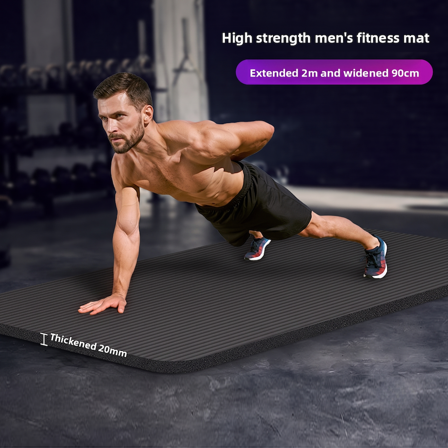 Non-slip Extra-long Extra-wide Yoga Fitness Mat for Home & Gym