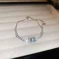 18K Gold Plated Colorful Oval Cubic Zirconia Bracelet