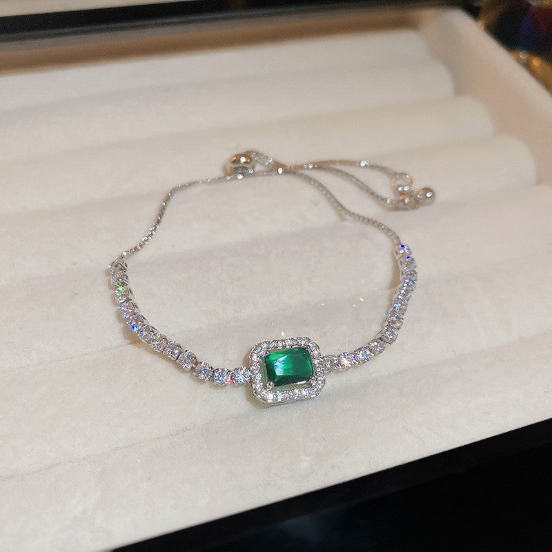 18K Gold Plated Colorful Oval Cubic Zirconia Bracelet