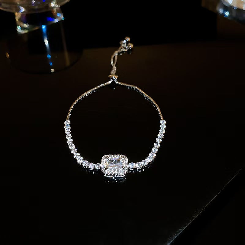 18K Gold Filled Colorful Oval CZ Bracelet for Ladies