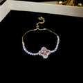 Elegant Floral Cubic Zircon Bracelet - Premium Fashion Jewelry
