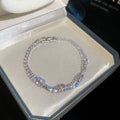 18K Gold Plated Minimalist Double Layer Round Zircon Bracelet