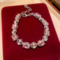 French Style Oval Zircon Bangle for Women - Sweet Luxury