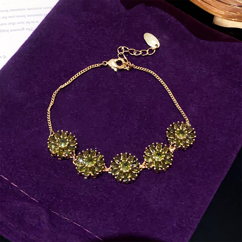 Parisian Oval Zircon Bracelet - Elegant French Style Accessory