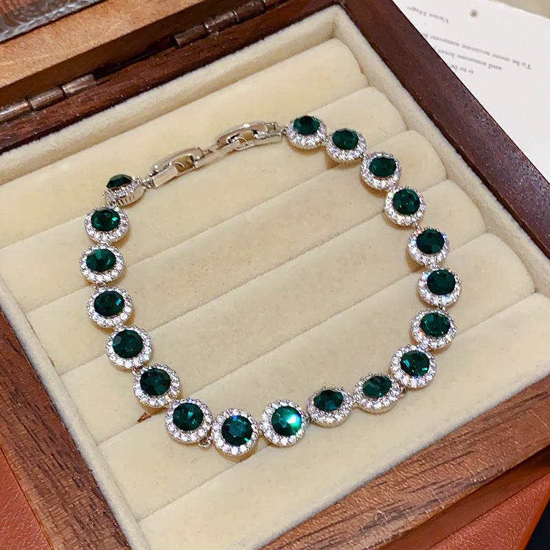 Parisian Oval Zircon Bracelet - Elegant French Style Accessory
