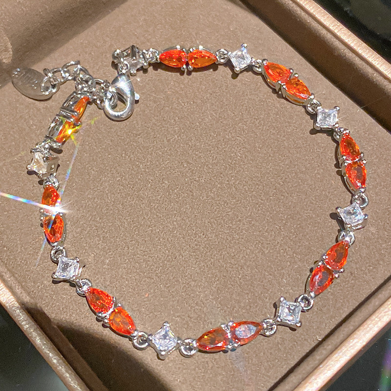 Ins Style Korean Zirconia Bangle - Elegant Minimalist Bracelet