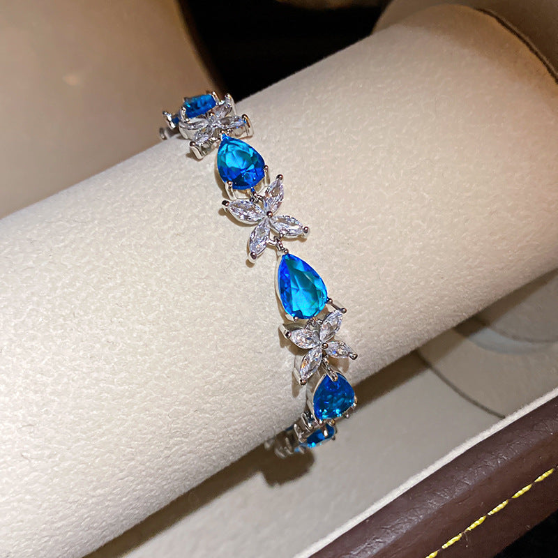 Ins Style Korean Zirconia Bangle - Elegant Minimalist Bracelet