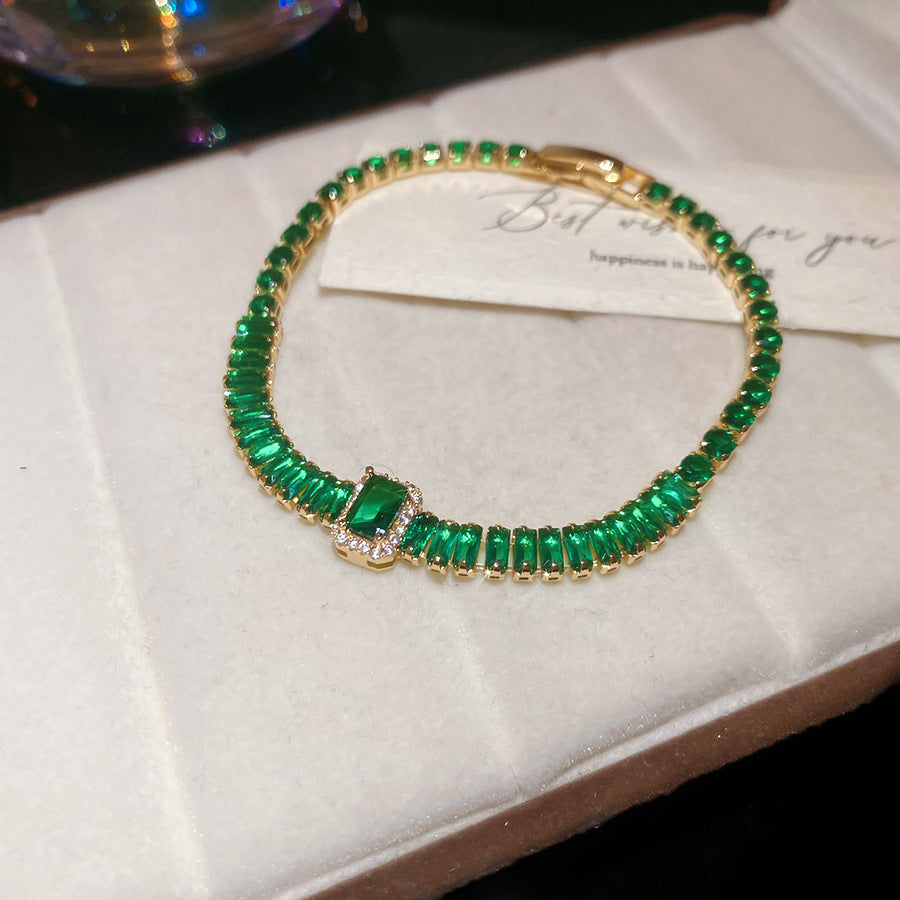 Ins Style Korean Zirconia Bangle - Elegant Minimalist Bracelet